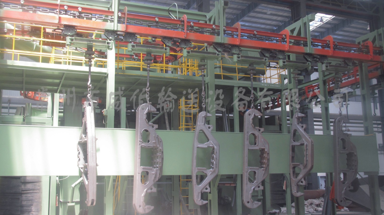 北車(chē)集團牡丹江分廠(chǎng)火車(chē)配件拋丸輸送線(xiàn)